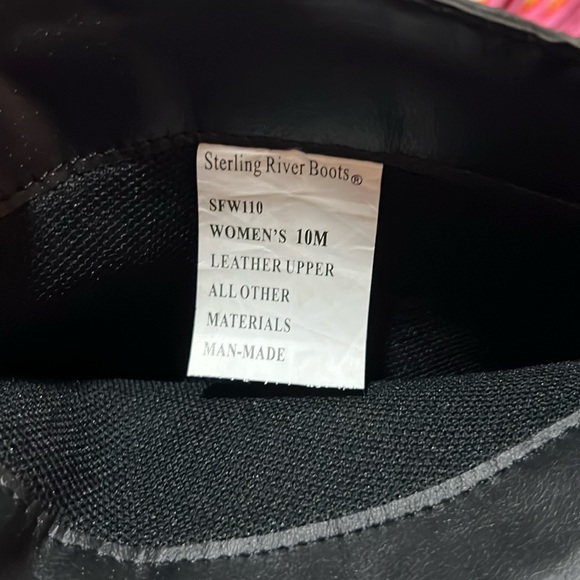 NWT! Sterling River Studded Black Leather Harness Boot, size 10. - Picture 10 of 11